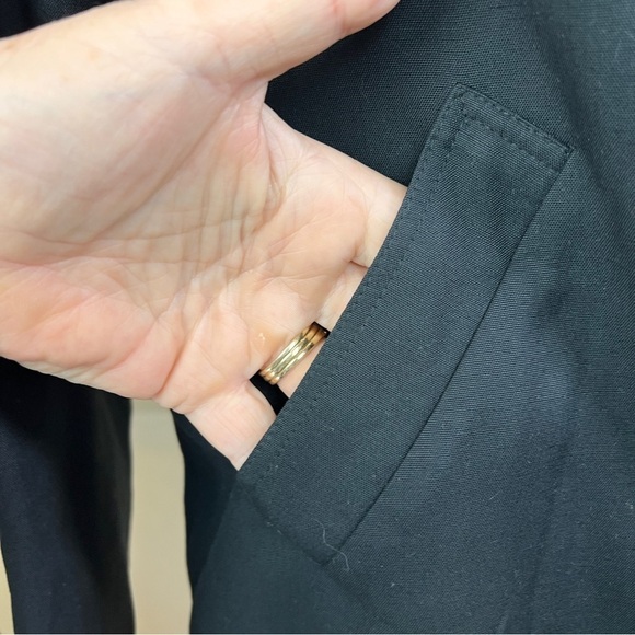 J’ENVIE SPORT NEW YORK Black Zip Lightweight Lined Linen Like Jacket. Size 8 - Picture 7 of 9